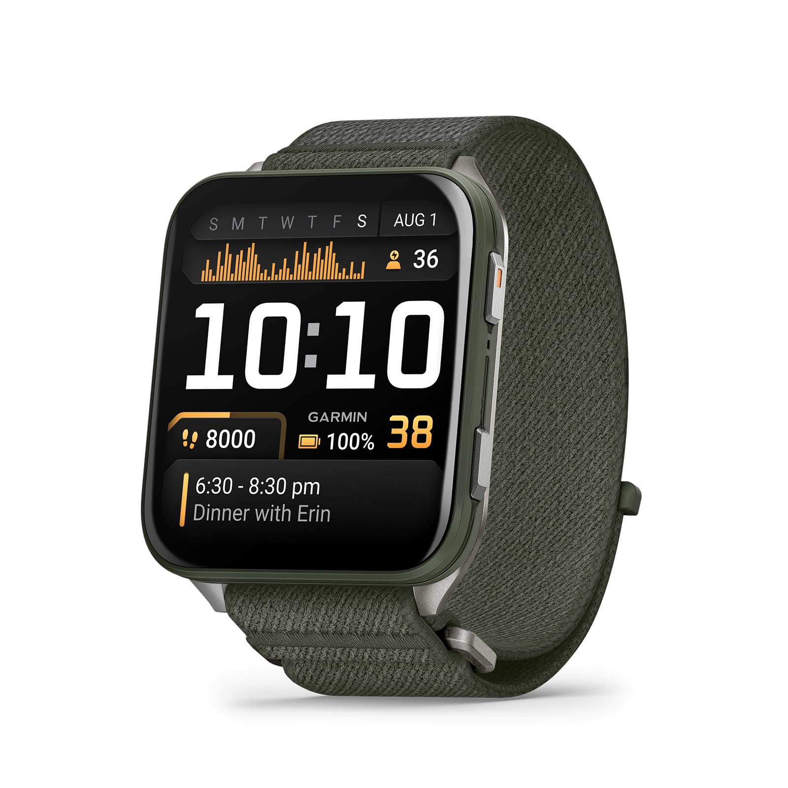 Garmin® Venu® X1, Thin and Lightweight GPS Smartwatch, AMOLED Display, Advanced Health and Fitness Features, Black with Slate Titanium Caseback and Black ComfortFit Nylon Band